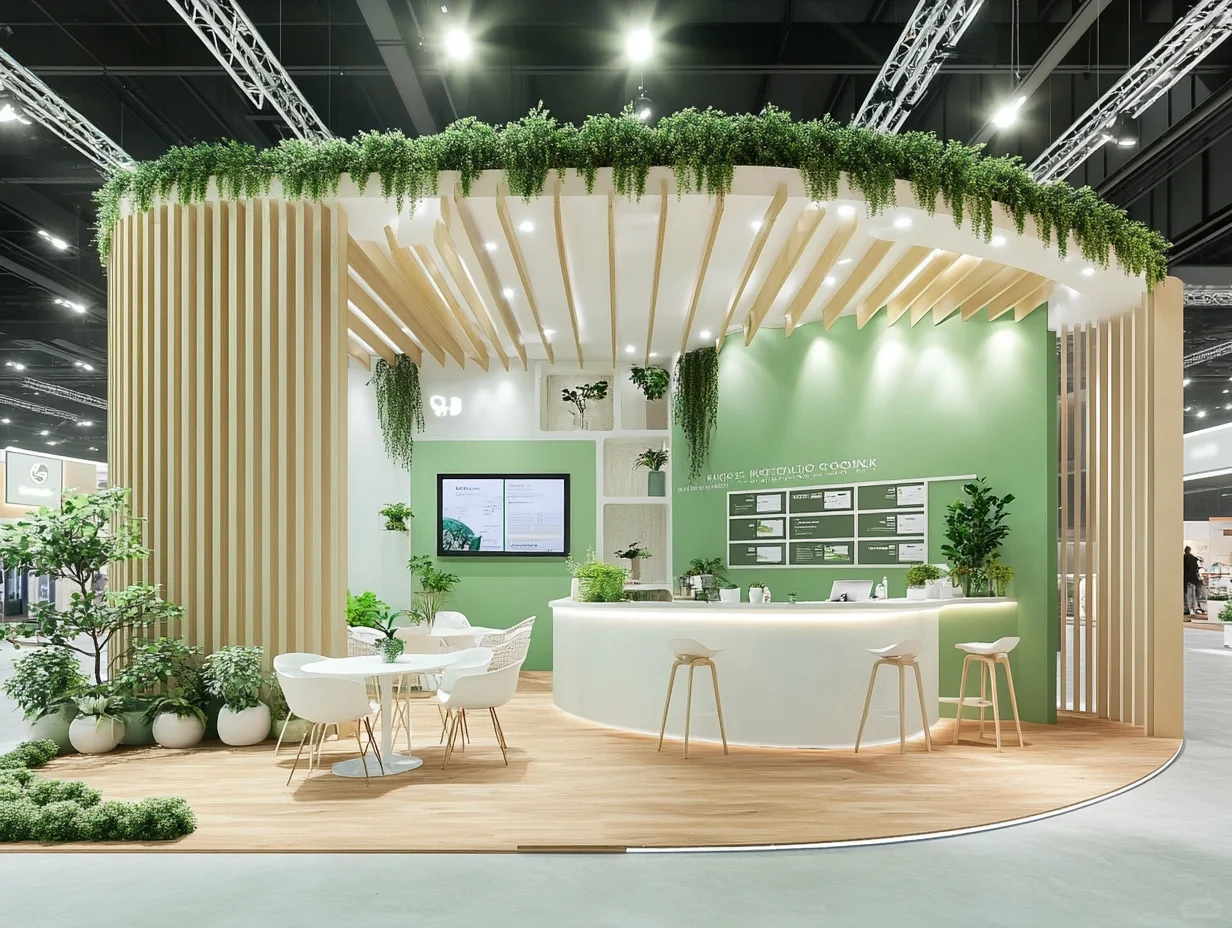 069｜挑战100天100套展台案例｜绿色环保风