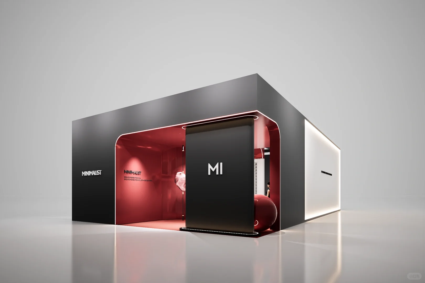 轻奢红配黑,展览展会展台设计策划搭!