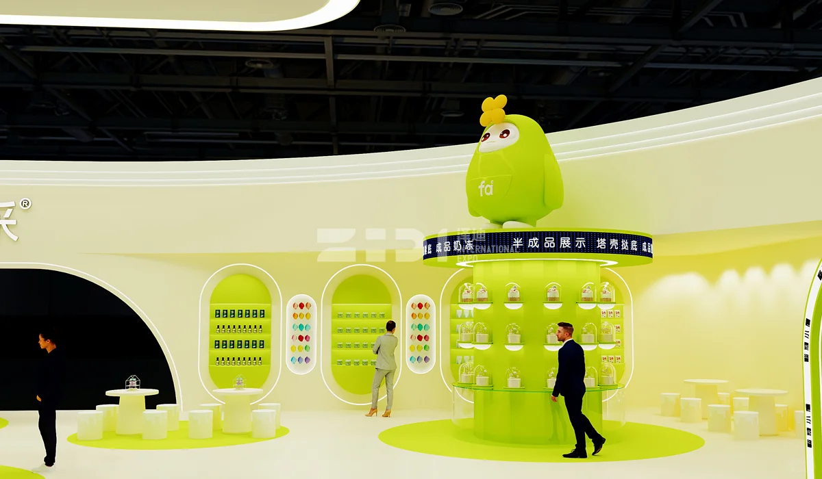 ?奶油风萌化了?上海烘培展会搭建设计方案