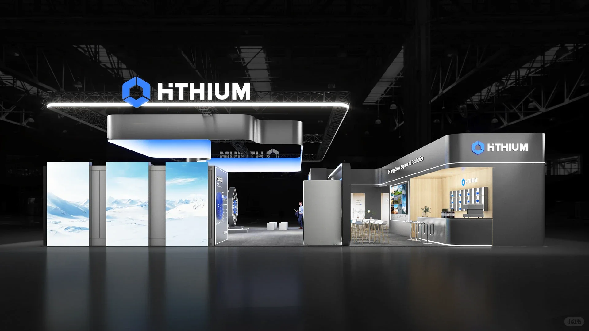 能源储能展黑色展台?简洁未来科技感爆棚！