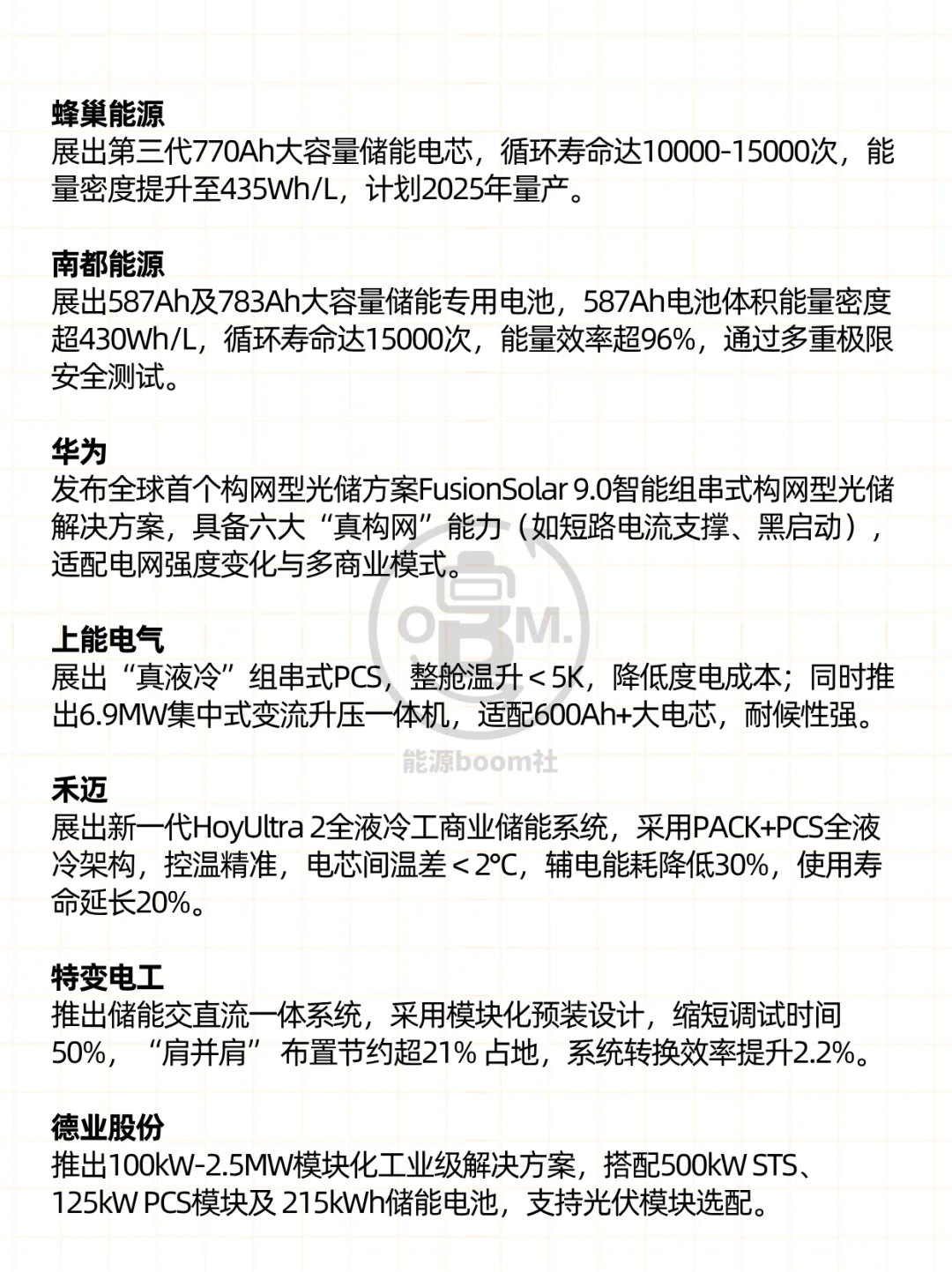 2025上海SNEC光伏展——储能亮点新品一览