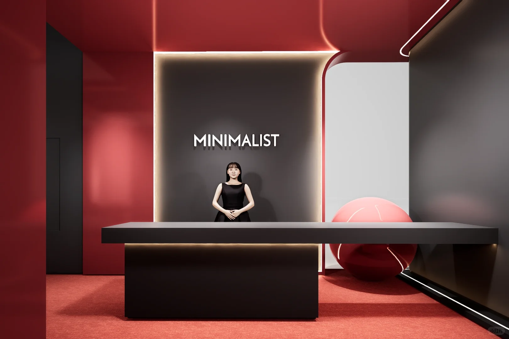 轻奢红配黑,展览展会展台设计策划搭!