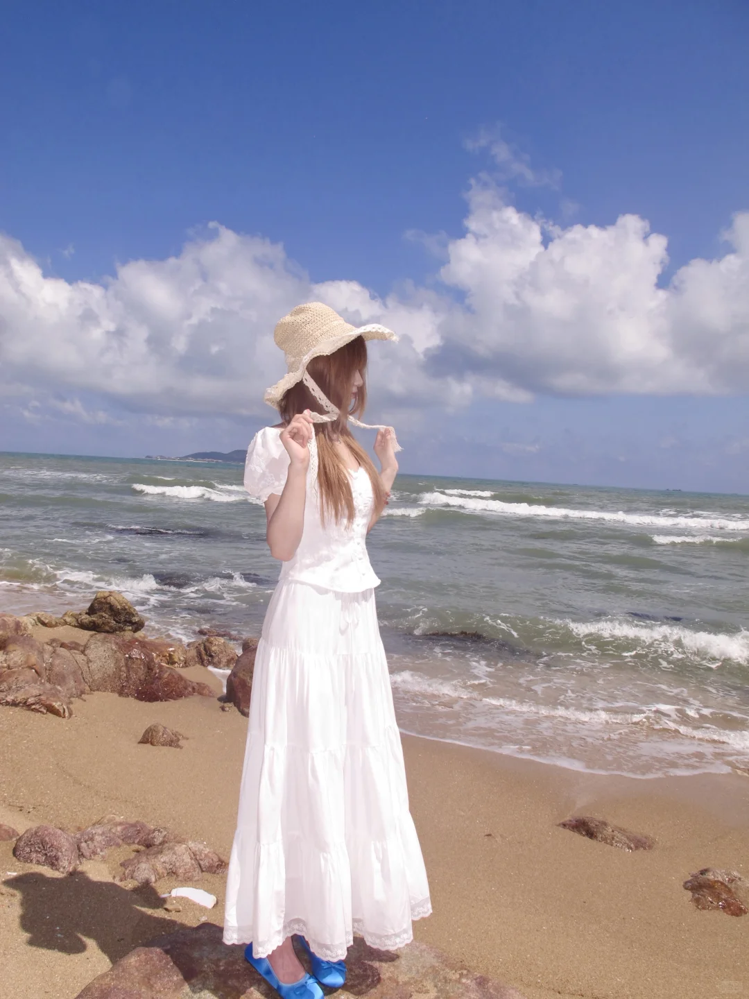 海边不穿吊带也能拍出人生大片！