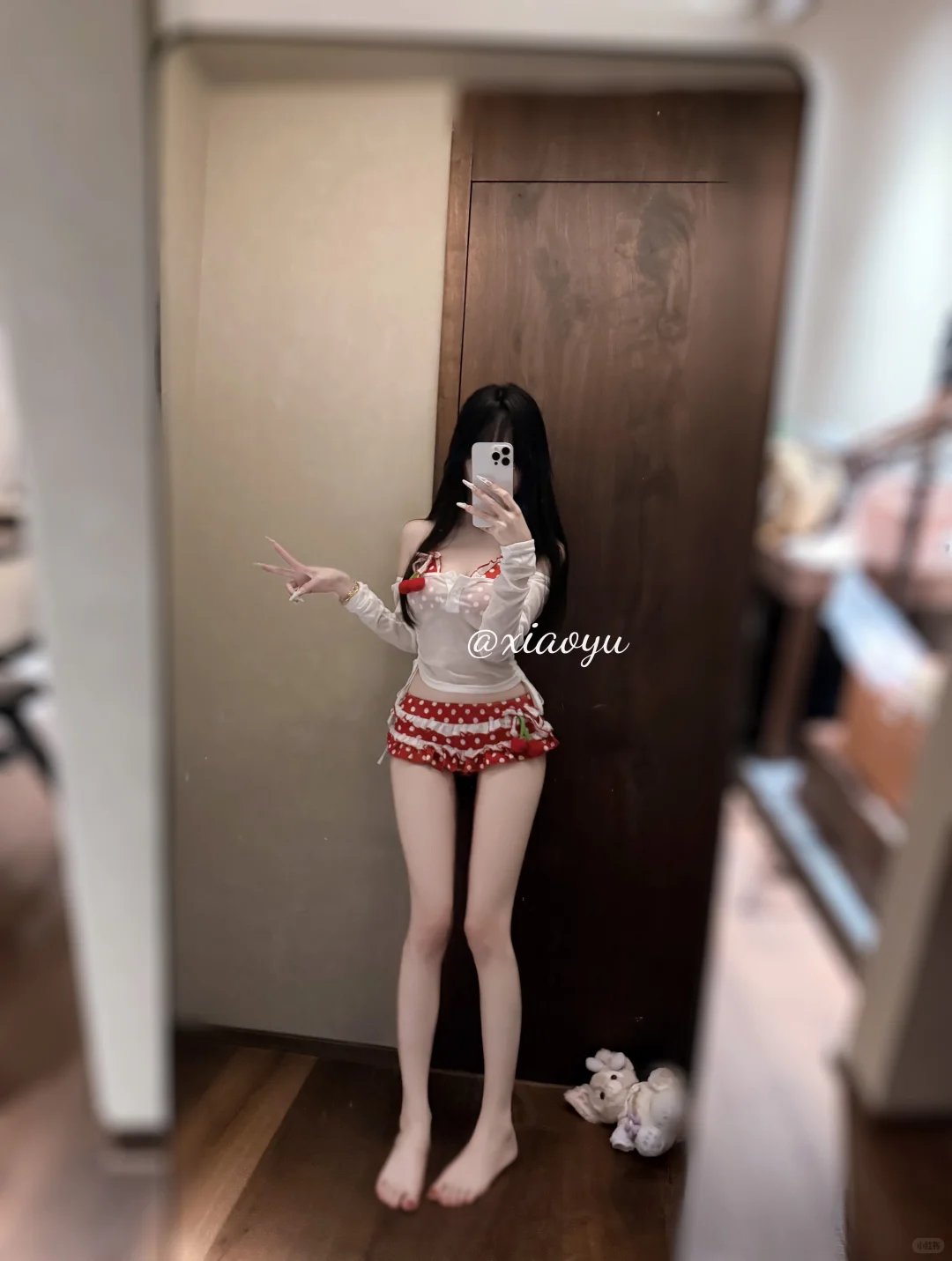 可爱泳衣试穿～