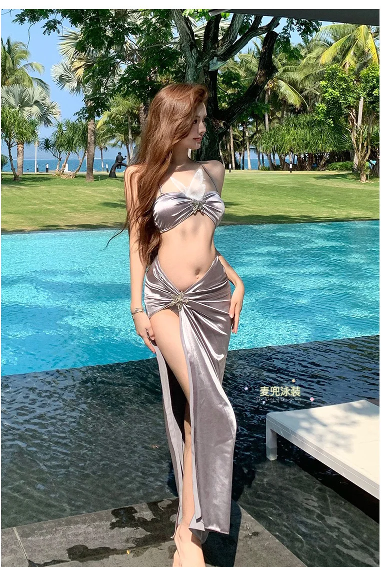 轻奢缎感 · blingbling珠光泳衣 ～度假绝美