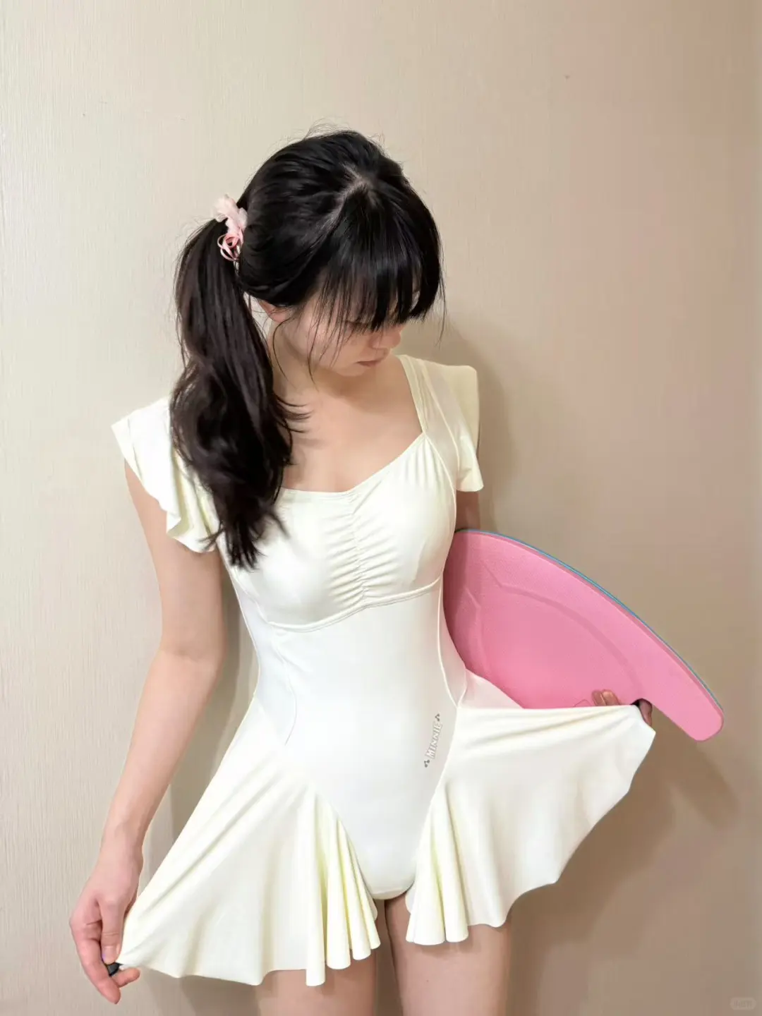 奶白色真的太仙了！泳衣！