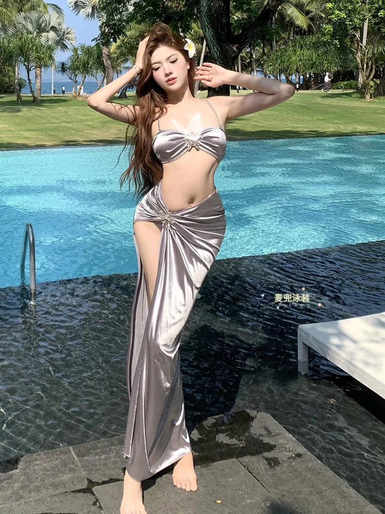 轻奢缎感 · blingbling珠光泳衣 ～度假绝美