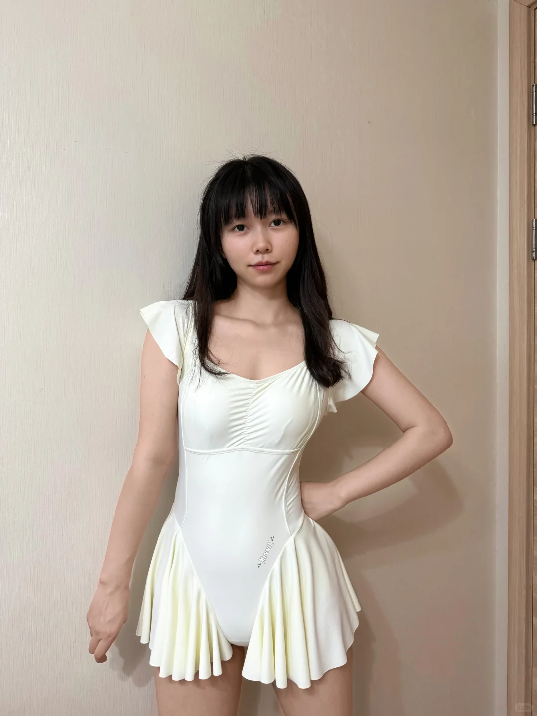 奶白色真的太仙了！泳衣！