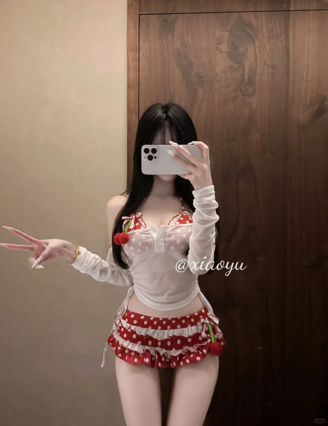 可爱泳衣试穿～