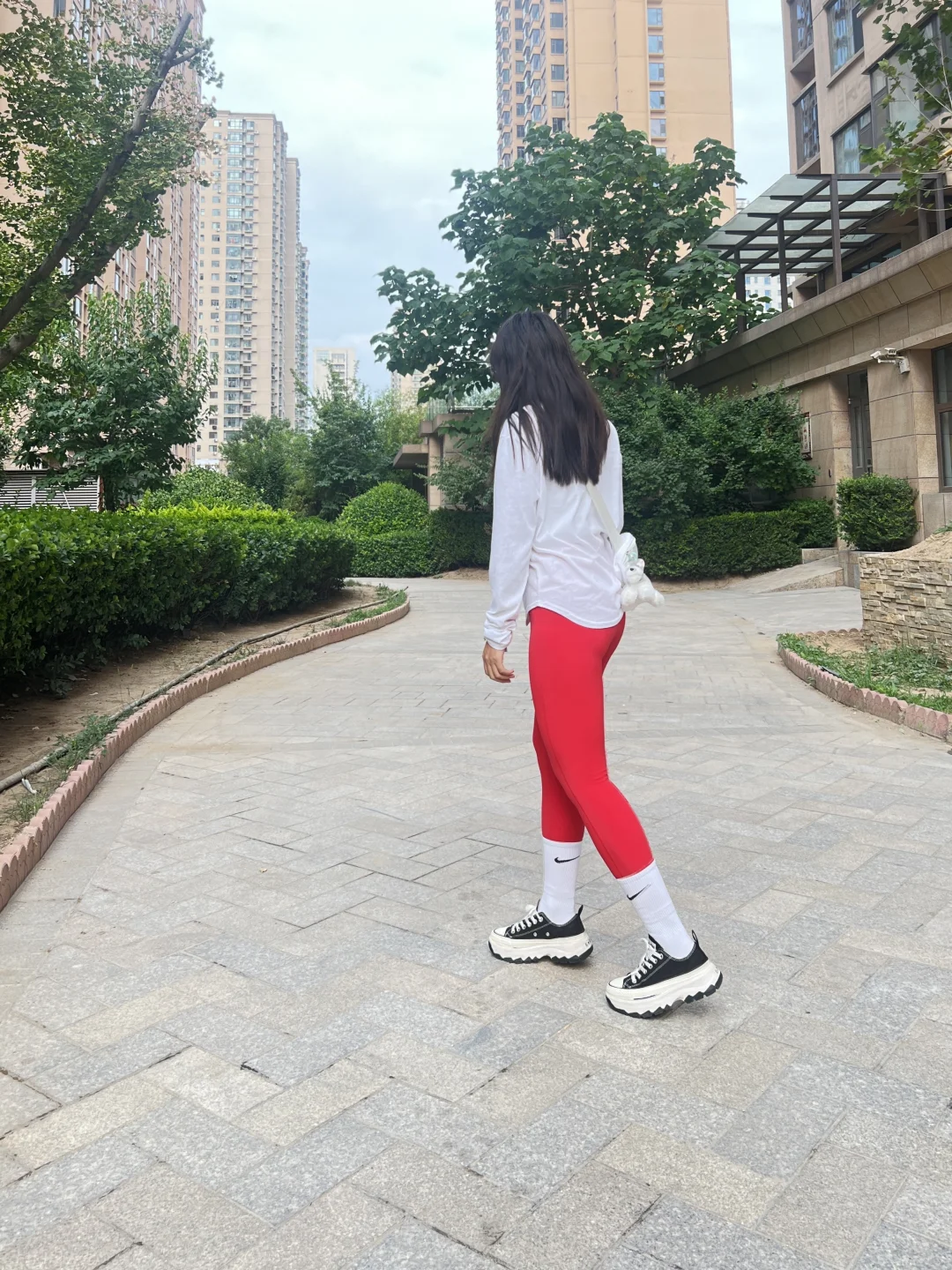 她们说♥️红色瑜伽裤像秋裤?