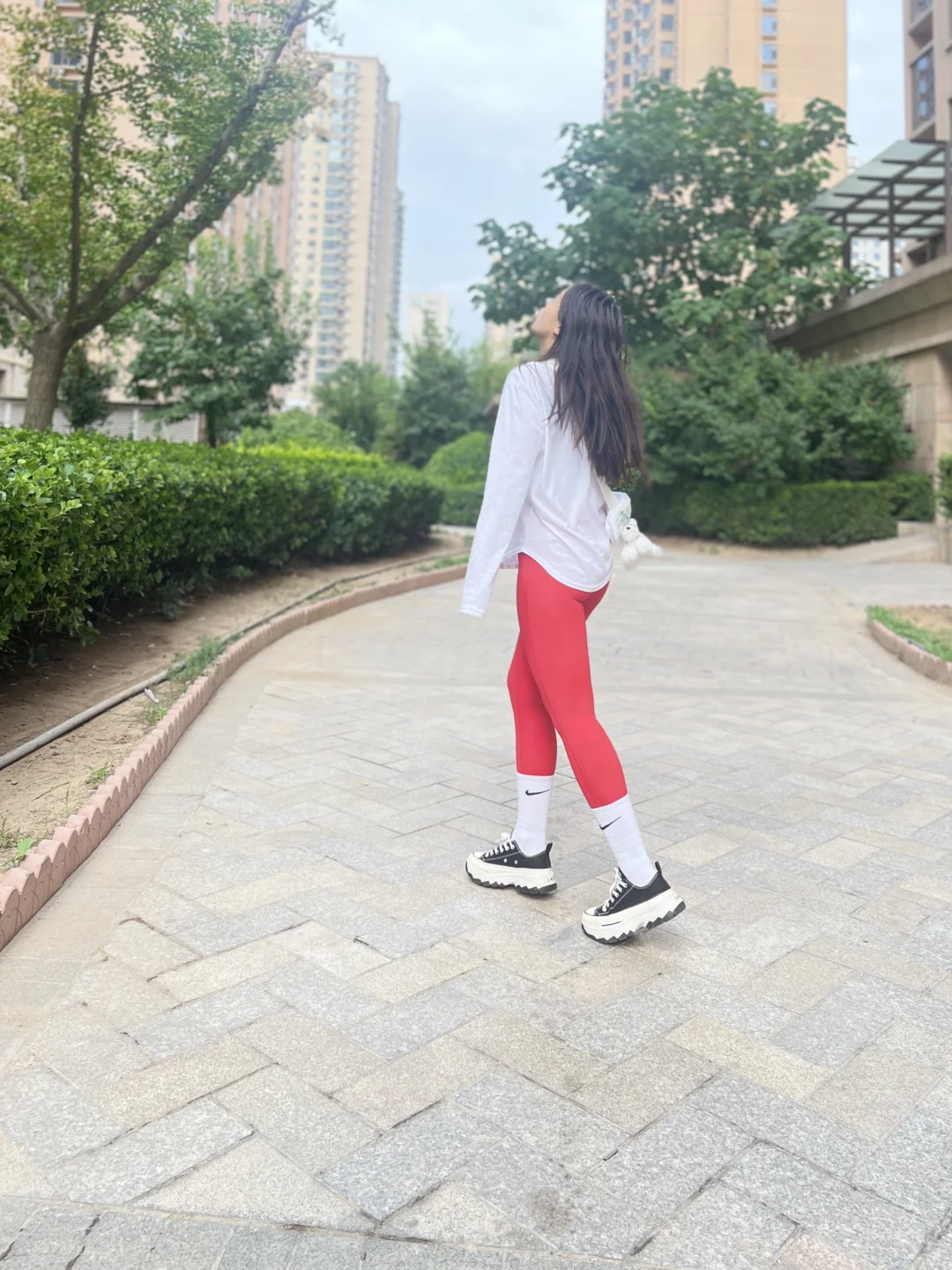 她们说♥️红色瑜伽裤像秋裤?