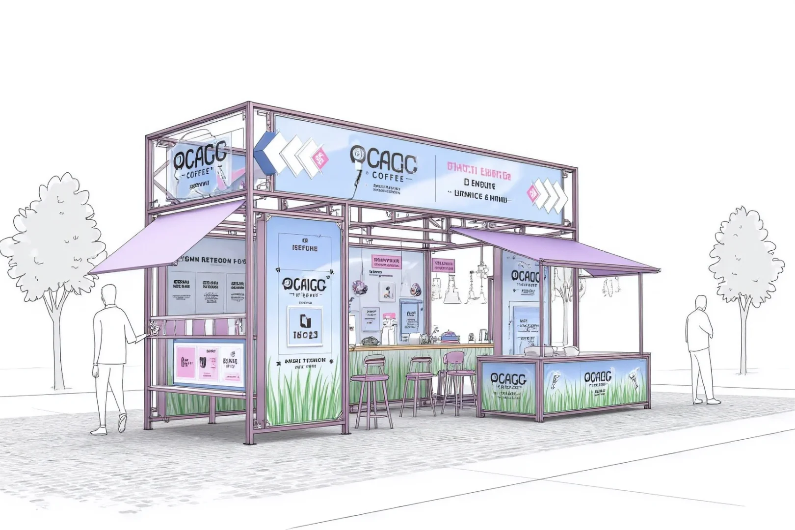 框架结构易搭建 | 市集摊位