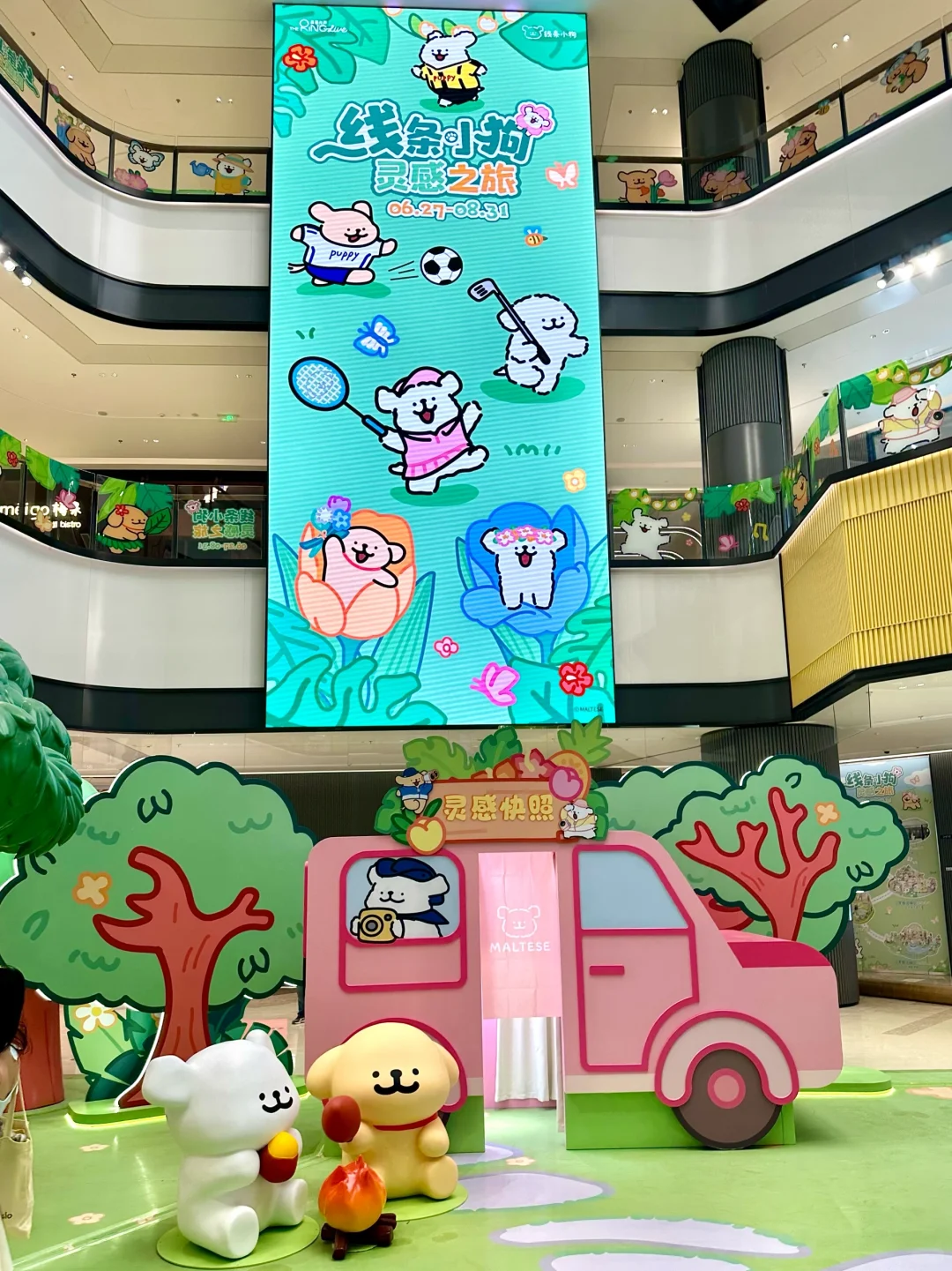 上海线条小狗痛楼诞生了?全国首展太可爱了