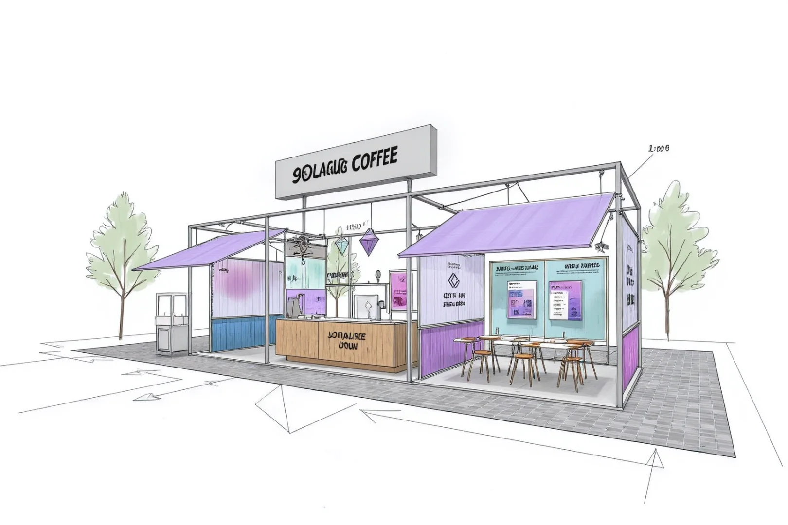 框架结构易搭建 | 市集摊位