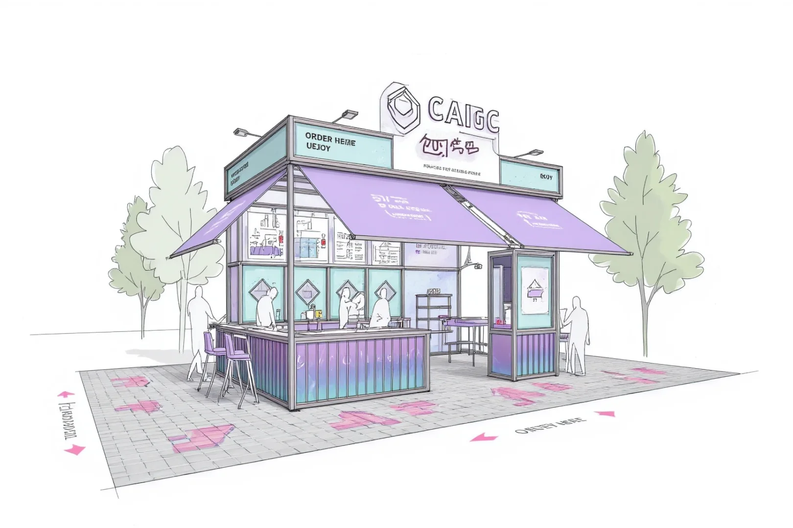 框架结构易搭建 | 市集摊位