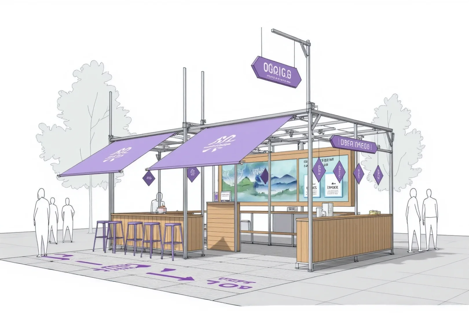 框架结构易搭建 | 市集摊位