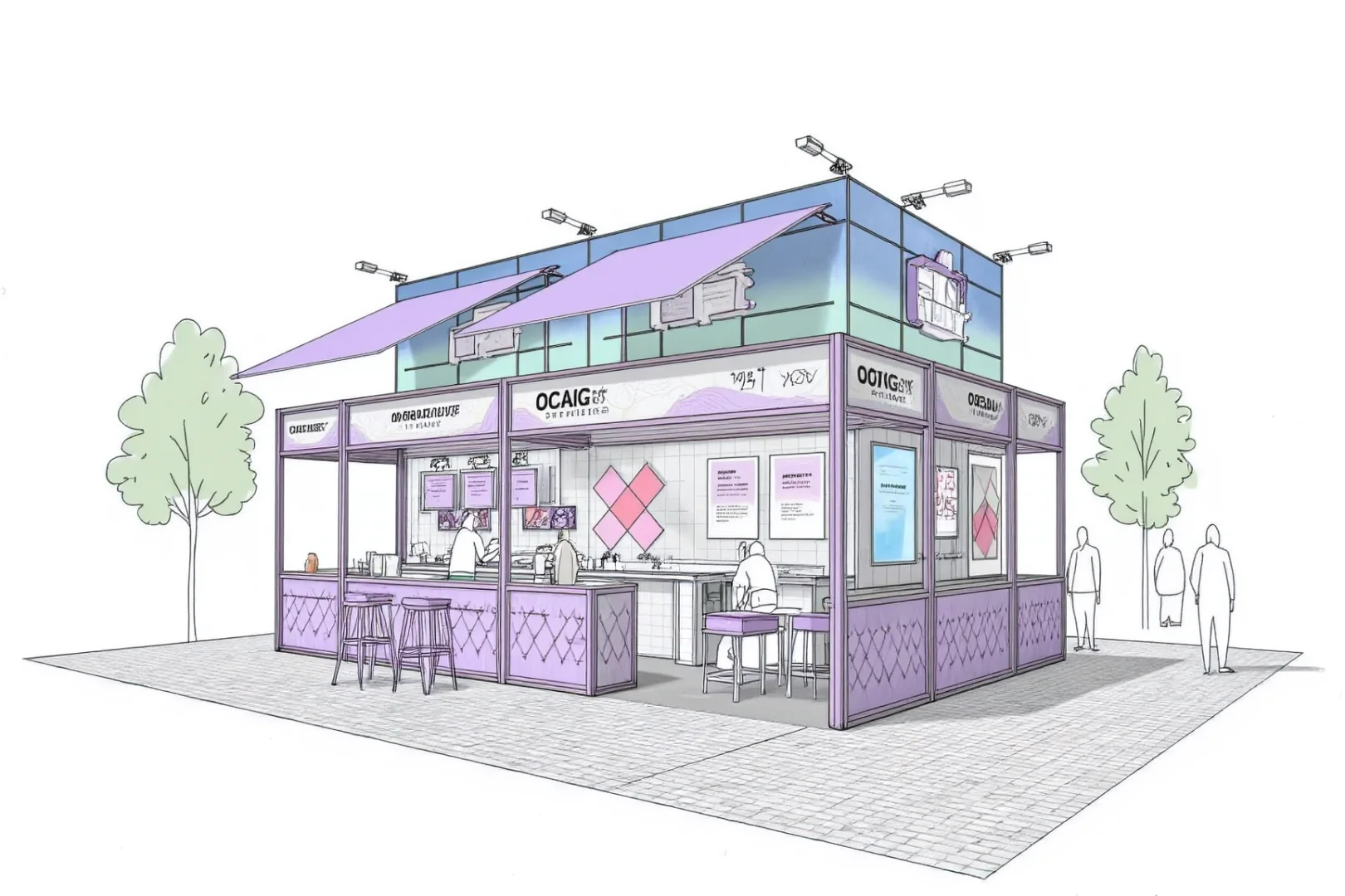 框架结构易搭建 | 市集摊位