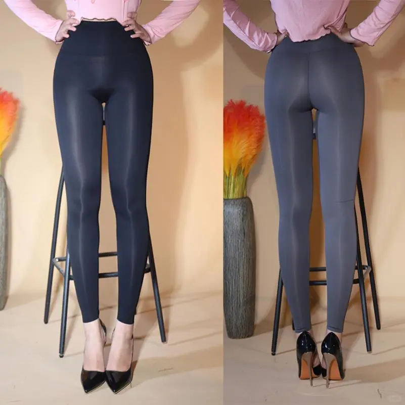 丝滑裸感薄款瑜伽裤高腰紧身提臀微压细腿春