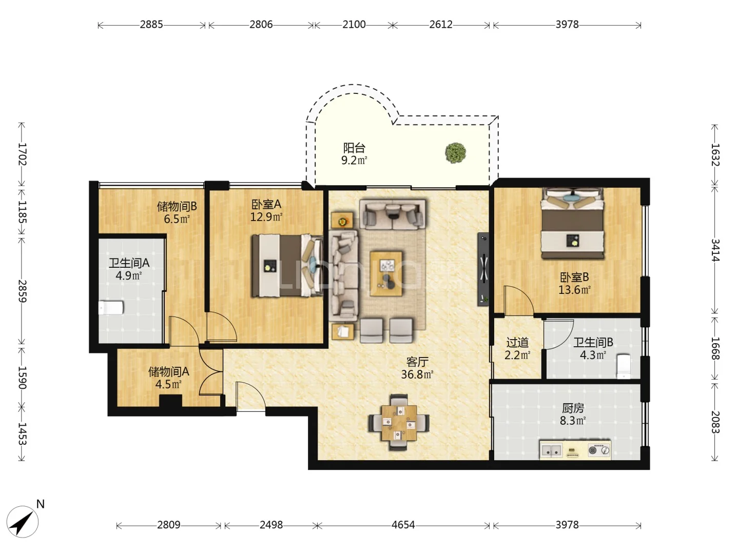 3万/平！会展旁129㎡电梯三房闭眼冲！