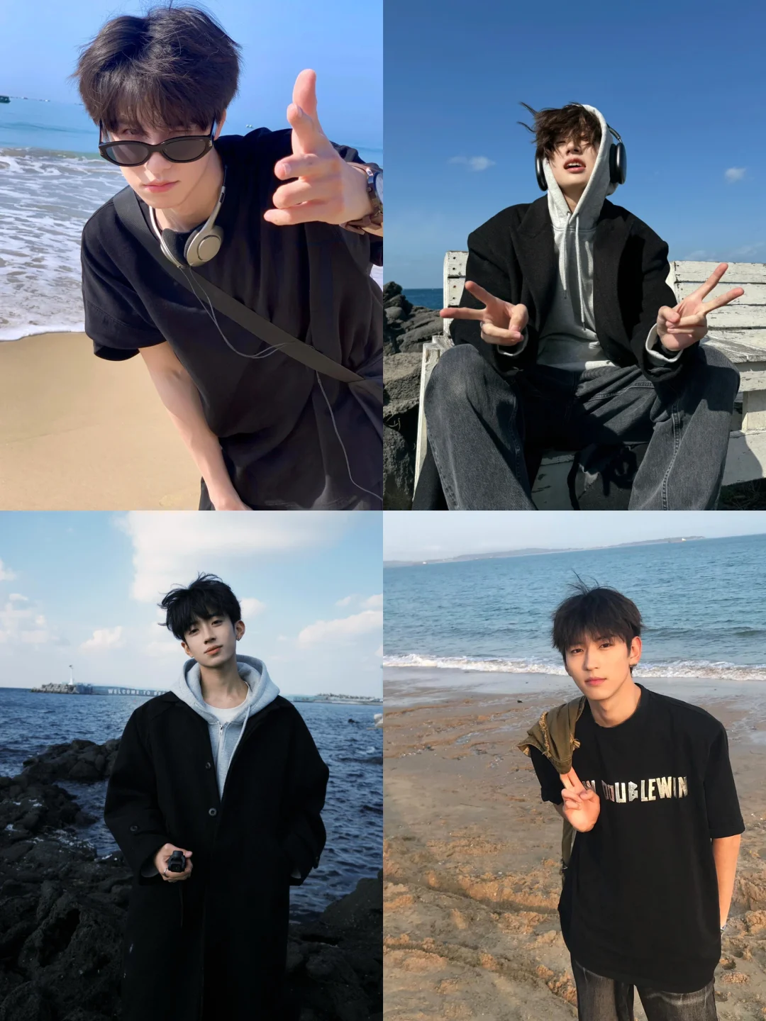 提前预习?男生海边拍照姿势?！！！
