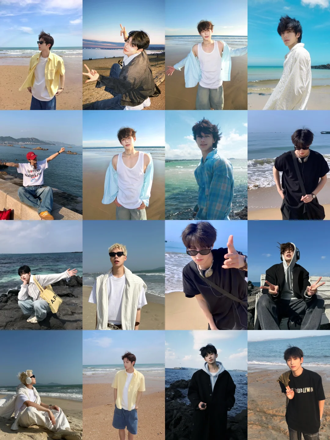 提前预习?男生海边拍照姿势?！！！