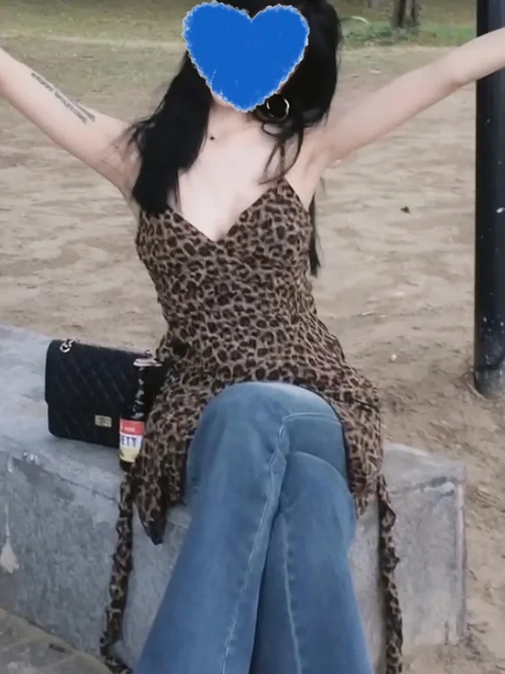 ✨辣妹风豹纹上衣上新啦～