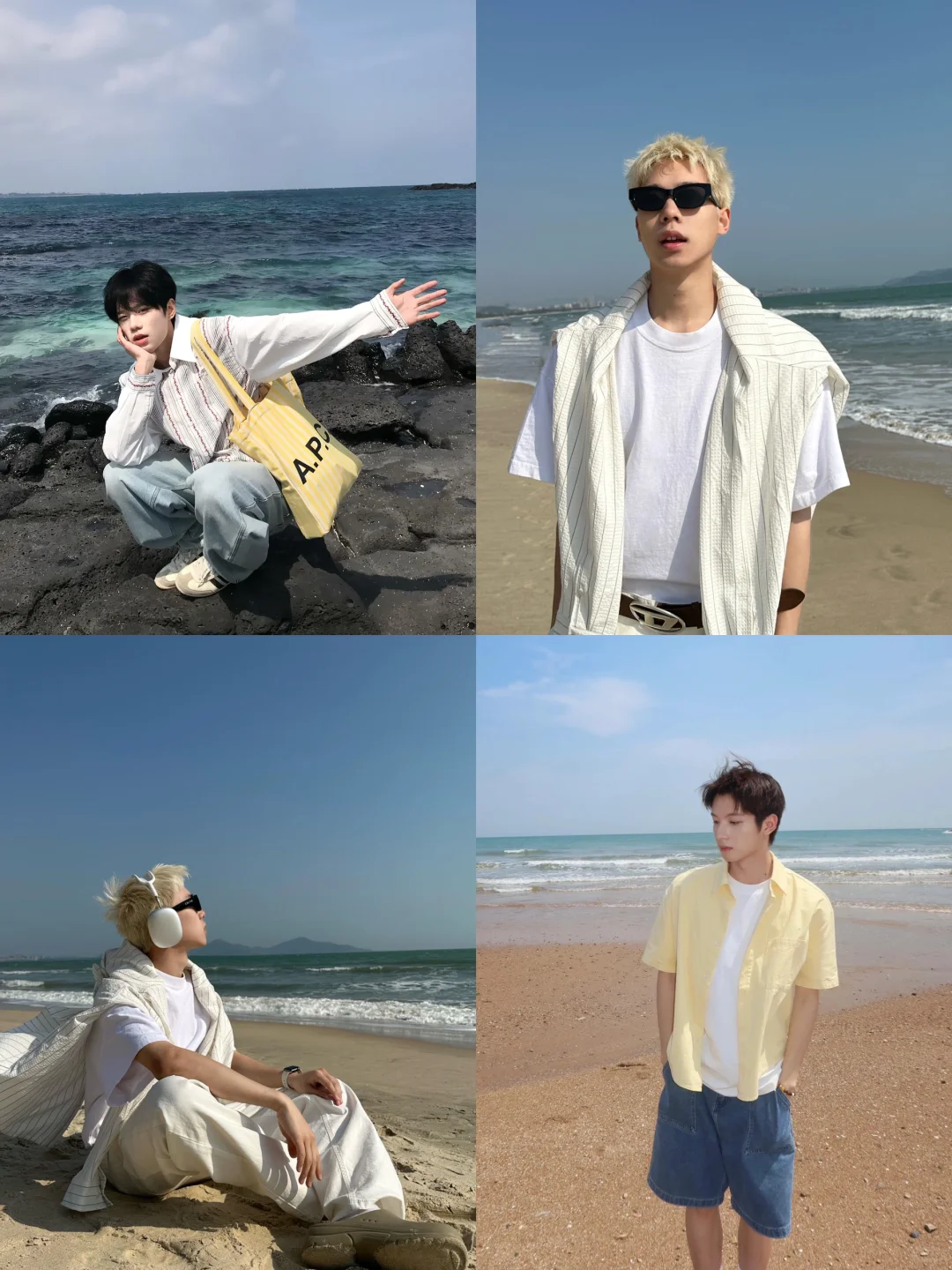 提前预习?男生海边拍照姿势?！！！