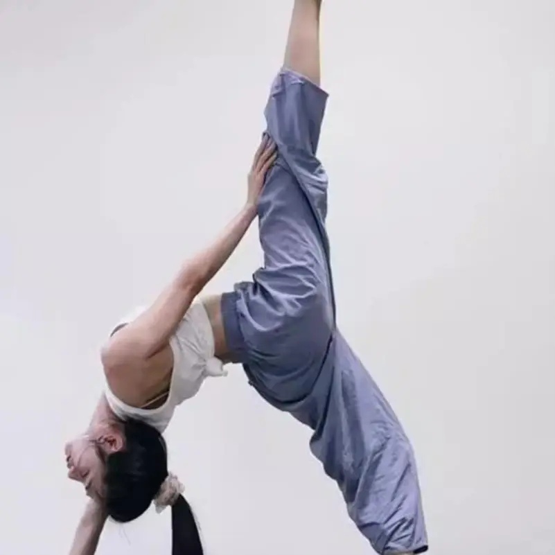 新款2025年新款瑜伽裤女高腰棉麻宽松九