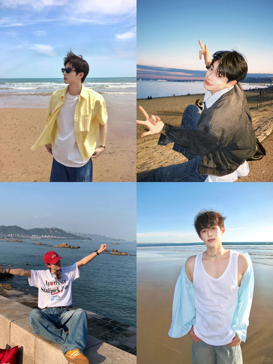 提前预习?男生海边拍照姿势?！！！