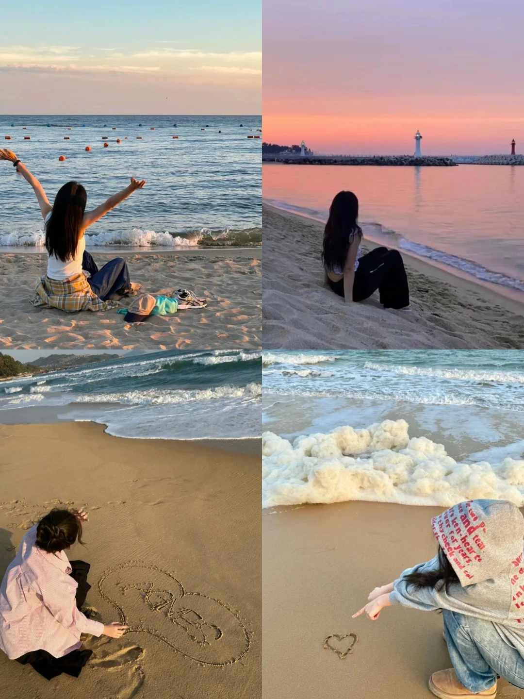 提前预习!!假期i人去海边不露脸拍照姿势