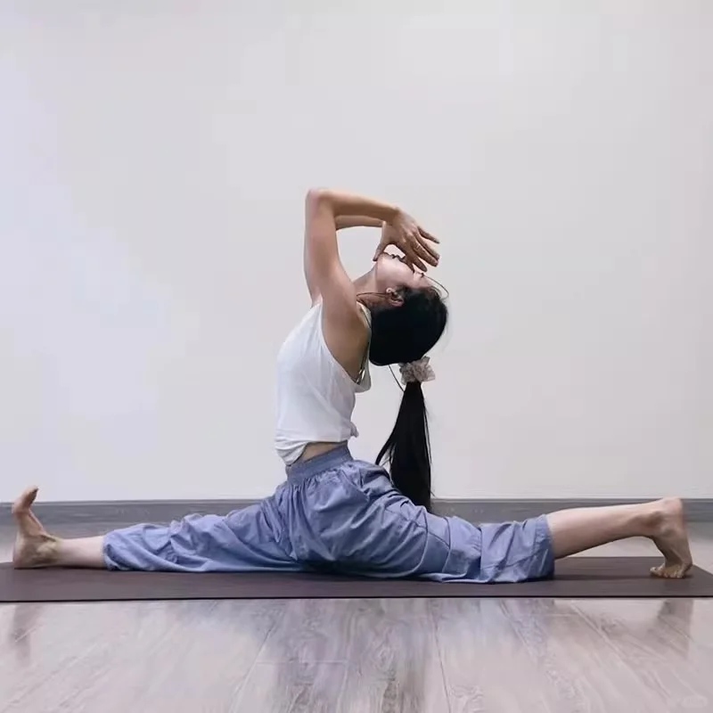 新款2025年新款瑜伽裤女高腰棉麻宽松九