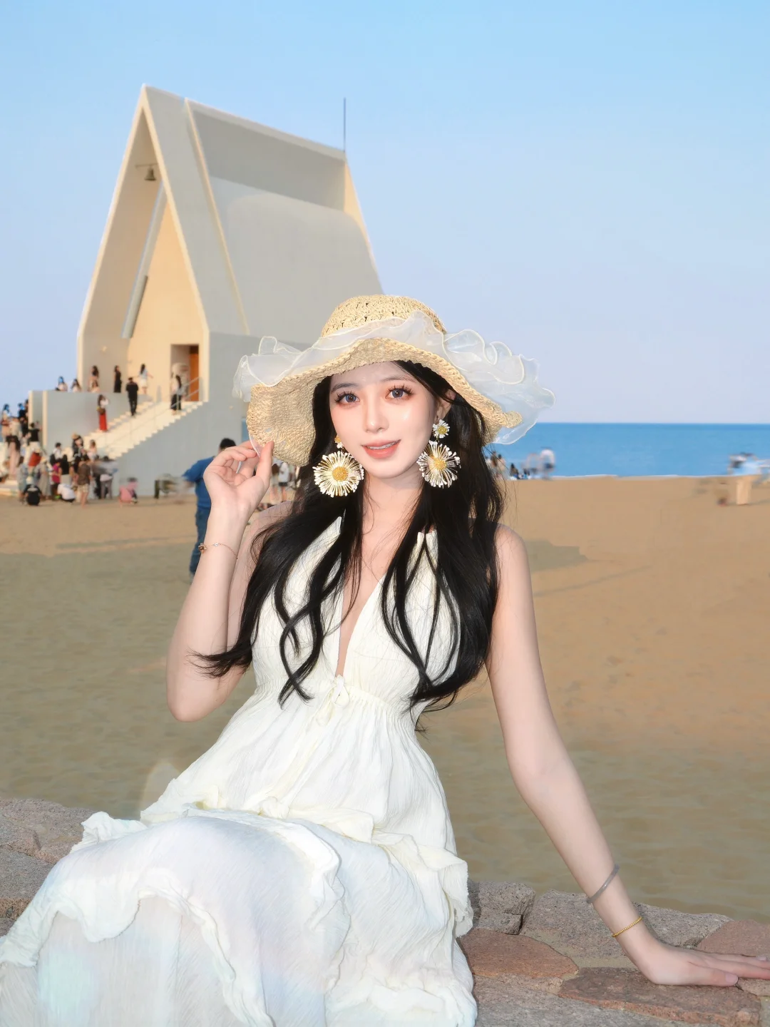 沙子和海让人变美‼️