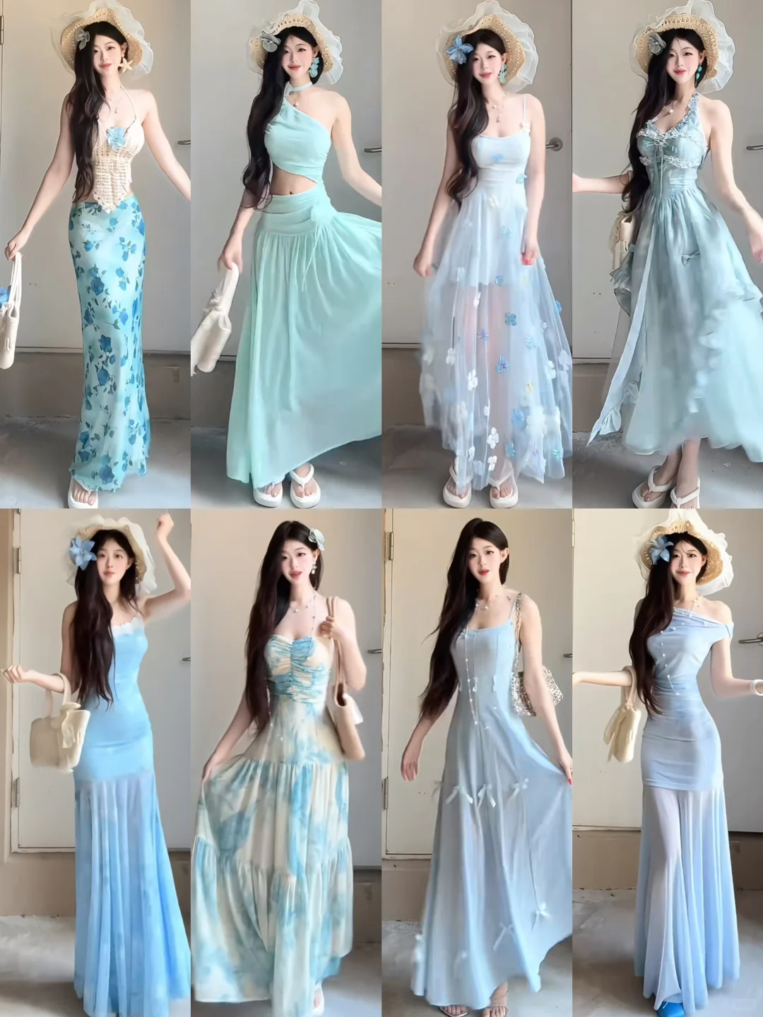 40套?️｜海边度假神裙～