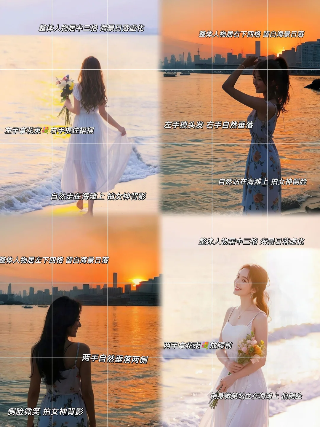 存一些海边不露脸拍照姿势吧～旅行篇