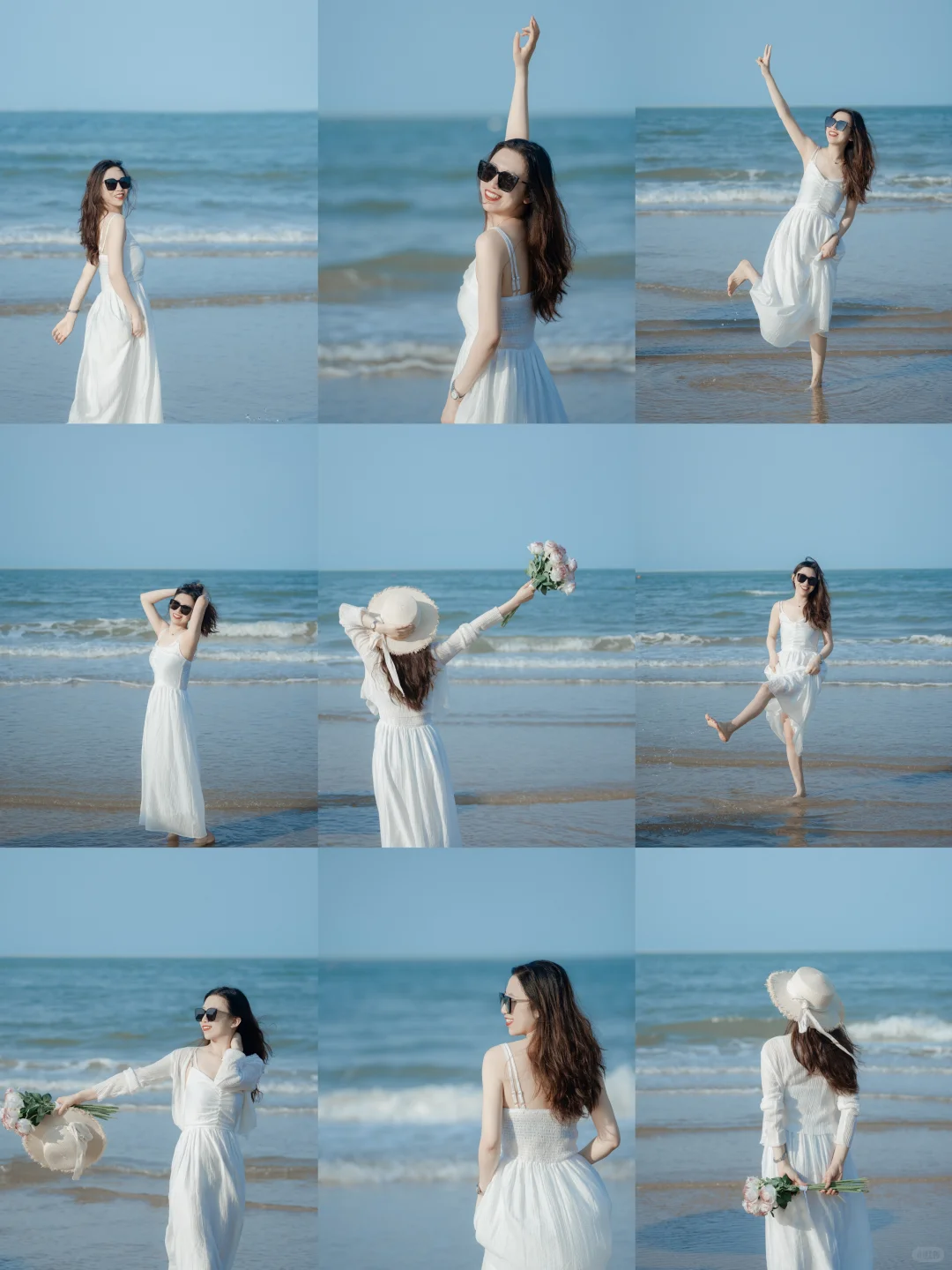 轻轻松松在海边拍出九宫格｜连云港海边约拍