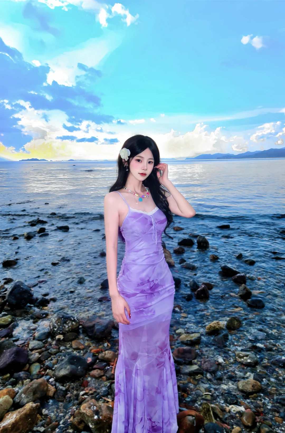 海边拍照穿搭，被追着要链接