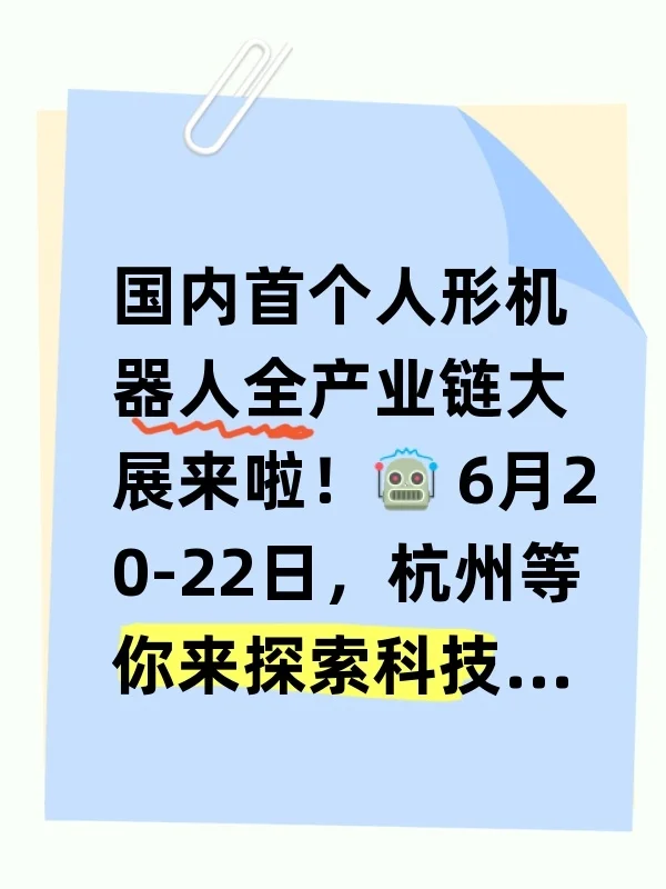 国内首个人形机器人全产业链大展来啦！? 科技迷的狂欢盛宴