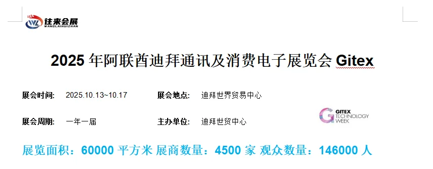 2025年阿联酋迪拜通讯及消费电子展览会