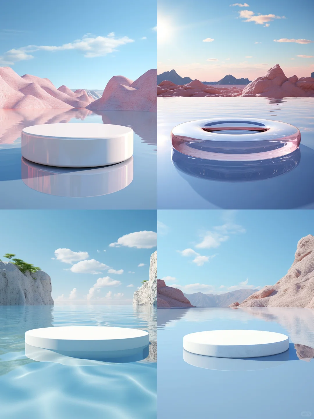 Midjourny一分钟生成电商场景图 超现实展台