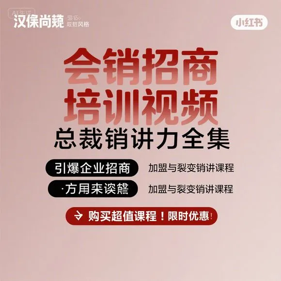 招商培训视频全集 引爆企业加盟裂变销讲力