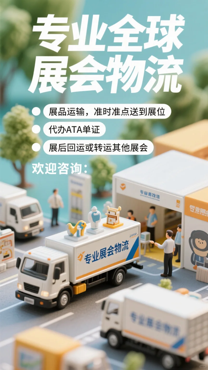 专业全球展会物流，展品运输，准时准点送到