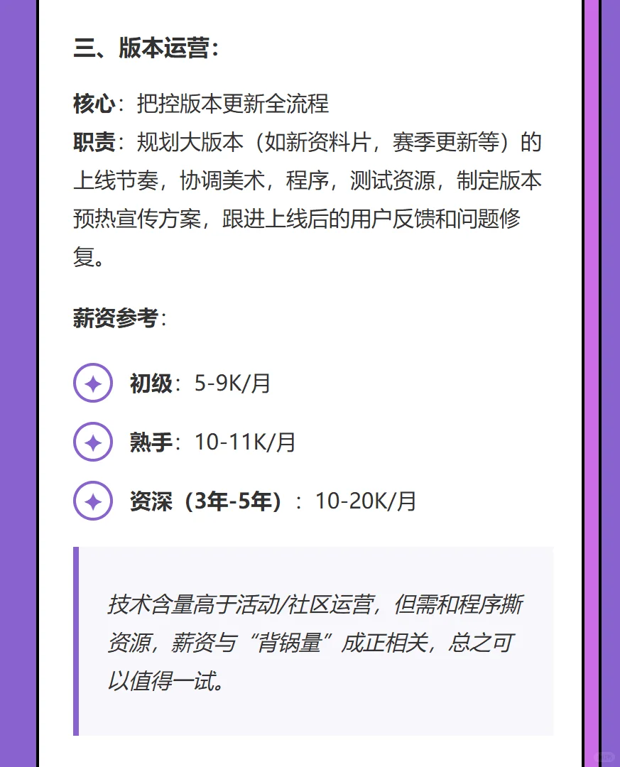 游戏运营薪资解密！