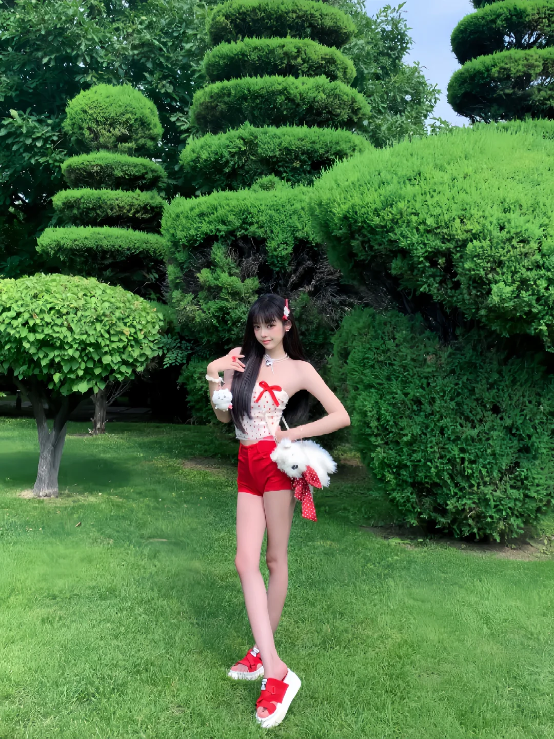 存一些夏日公园草坪拍照姿势❤️??