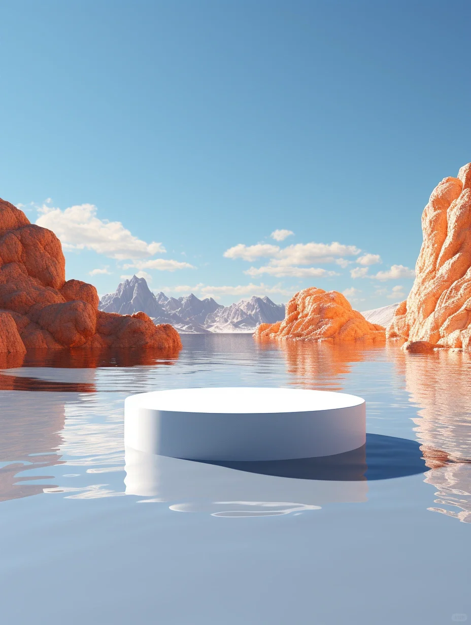 Midjourny一分钟生成电商场景图 超现实展台