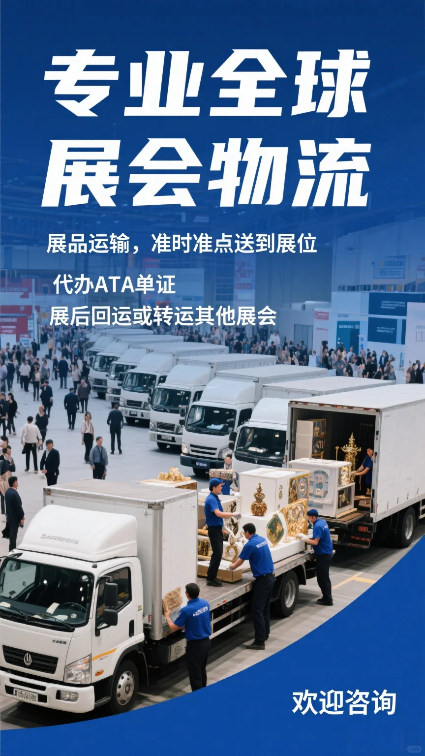 专业全球展会物流，展品运输，准时准点送到