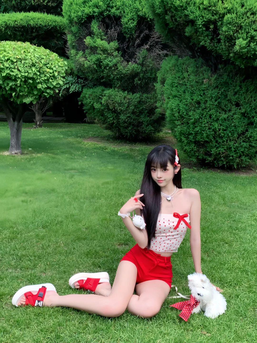 存一些夏日公园草坪拍照姿势❤️??