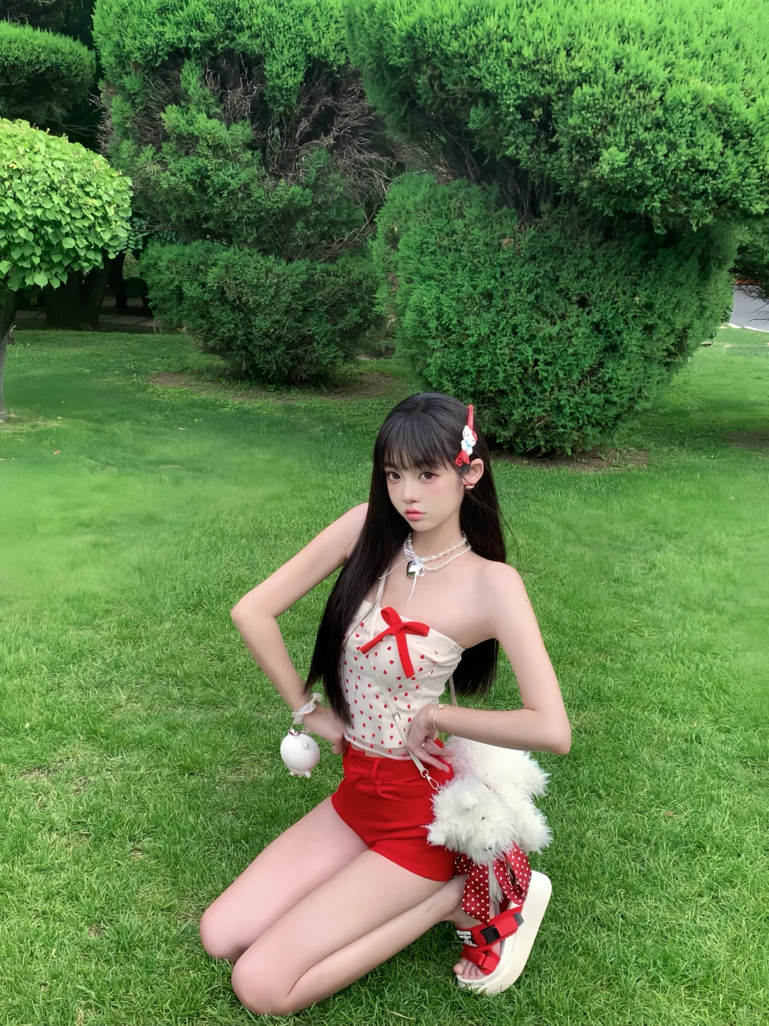 存一些夏日公园草坪拍照姿势❤️??