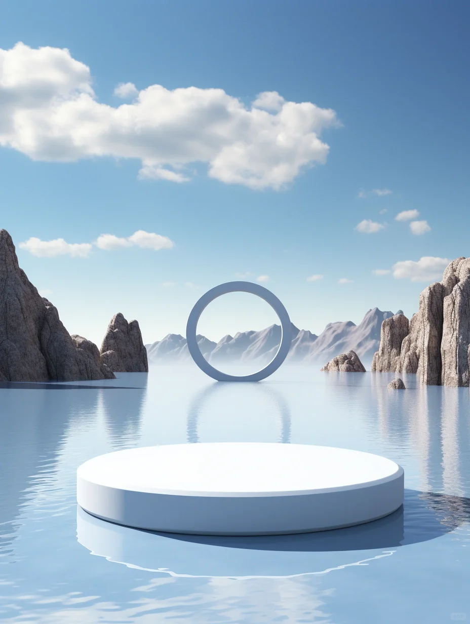 Midjourny一分钟生成电商场景图 超现实展台