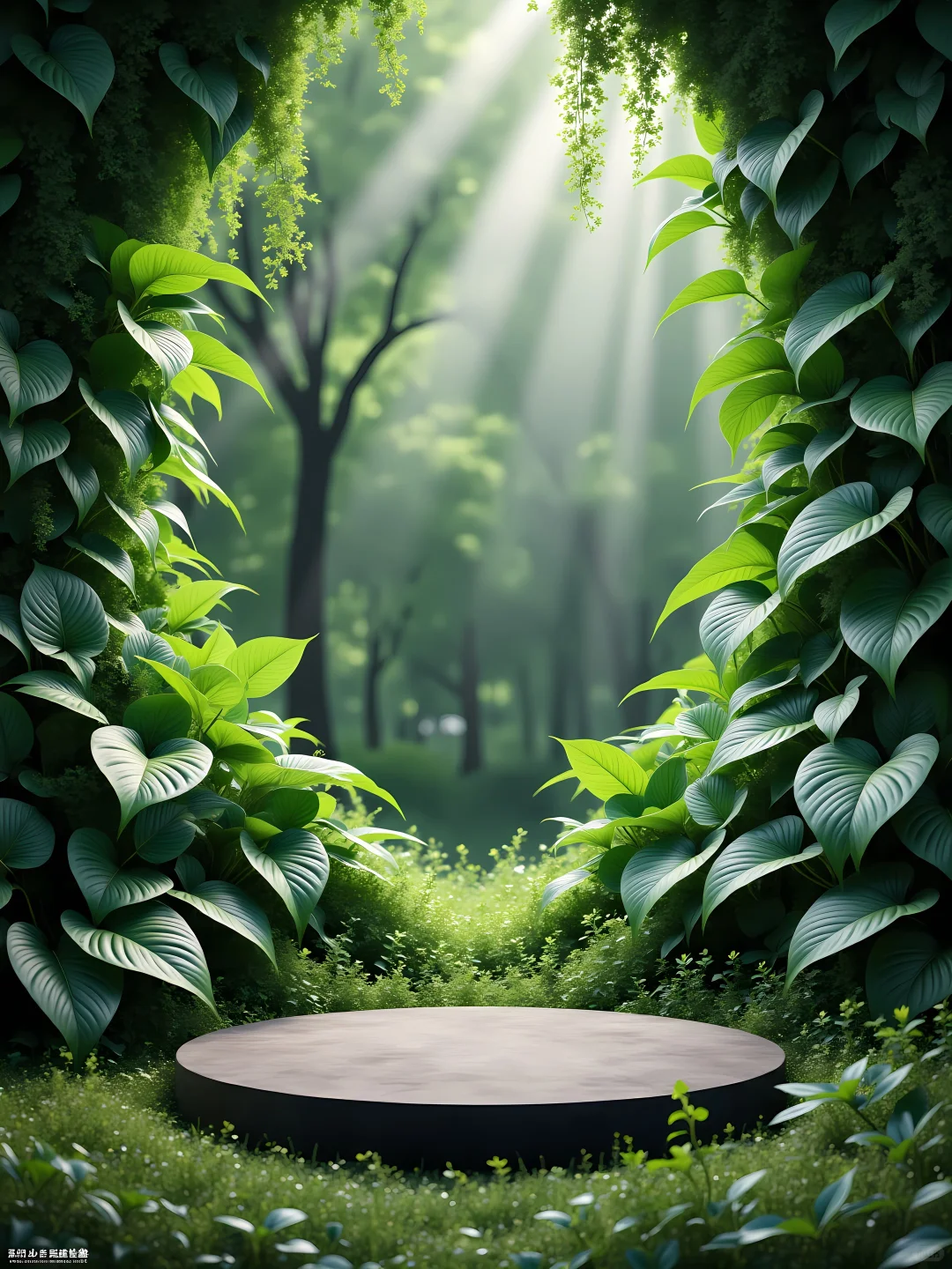 春天绿植电商花卉展台场景