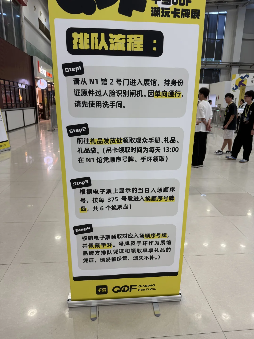 到QDF展会门口啦！希望明天能买到喜欢的娃吧